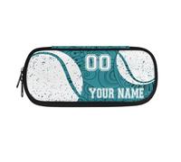 TSOVTHRID Astuccio portapenne personalizzato per la scuola, Tennis - Boho Verde, Beauty Case