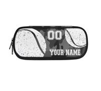 TSOVTHRID Astuccio portapenne personalizzato per la scuola, Tennis - Nero Gary Camo, Beauty Case