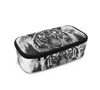 TSOVTHRID Astuccio portatile alla moda con manico per ragazzi uso quotidiano, Tigre, Taglia unica, Set di zaini per la scuola