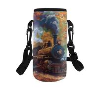 TSOVTHRID Borsa porta bottiglie d'acqua alla moda con cinghia per ragazzi sport a piedi, Treno, Taglia unica, Set di zaini per la scuola