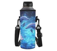 TSOVTHRID Borsa portabottiglie alla moda con cinghia per donne e signore che camminano, Delfino, Taglia unica, Set di zaini per la scuola