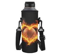 TSOVTHRID Borsa portabottiglie con cinghia per bambini che camminano, Canestro da basket, Taglia unica, Set di zaini per la scuola