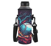TSOVTHRID Borsa portabottiglie con cinghia per bambini che camminano, Fulmine Baseball, Taglia unica, Set di zaini per la scuola