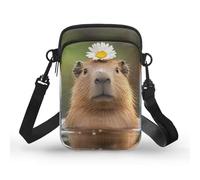 TSOVTHRID Borse per le donne Borsa a tracolla Crossbody 2 strati Crossbody Borse piccole borse per cellulare, Margherita Capibara