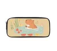 TSOVTHRID Capybara, astuccio per matite per la scuola, per ragazze, ragazzi, adolescenti, studenti, Ratto d'acqua anguria, Beauty Case
