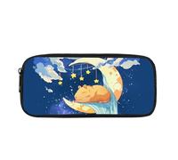 TSOVTHRID Capybara, astuccio per matite per la scuola, per ragazze, ragazzi, adolescenti, studenti, Ratto d'acqua lunare, Beauty Case