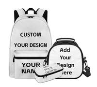 TSOVTHRID Capybara - Zaino per ragazze, 3 pezzi, per libri e ragazze, con portapranzo, per adolescenti, scuola, 8-10 anni, Una Custom