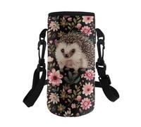 TSOVTHRID Carino borsa portatile per bottiglia d'acqua con cinghia per la scuola delle ragazze, Fiore di riccio, Taglia unica, Set di zaini per la scuola