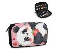 TSOVTHRID Custodia per flash drive con stampa di panda, con 10 slot USB, custodia leggera per donne, adolescenti, lavoro, studio