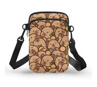 TSOVTHRID Piccole borse a tracolla per le donne che viaggiano 2 strati borsa a tracolla borsa per cellulare, Pila di arance Capybara
