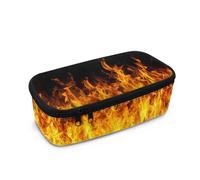 TSOVTHRID Pratico astuccio con chiusura a cerniera, per ragazzi e uomini, uso quotidiano, Fuoco, Taglia unica, Set di zaini per la scuola