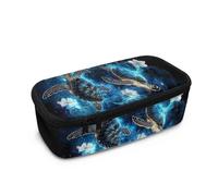 TSOVTHRID Simpatico astuccio portatile con chiusura a cerniera, per uso quotidiano da donna, Tartaruga marina, Taglia unica, Set di zaini per la scuola