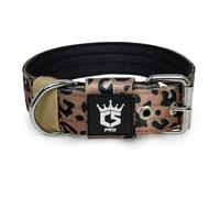TSPRO Collare per Cani, Collare Tattico Regolabile con Fibbia in Metallo Robusto, Larga 3,8 cm, Resistente e Spesso per Cani Medi a Grandi (Stampa Leopardata L)