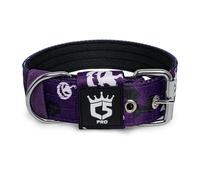 TSPRO Collare per Cani, Collare Tattico Regolabile con Fibbia in Metallo Robusto, Larga 3,8 cm, Resistente e Spesso per Cani Medi a Grandi (Viola Halloween L)