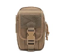 TSPRO EDC Pouch Molle Marsupio Tattico, Borsette per Attrezzi da Cintura, Multifunzionale e Durabile Organizzatore Borsa a Zip per Smartphone, Torcia e Penna (Khaki)