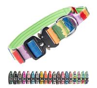 TSPRO Premium Collare per Cani, Regolabile Collare Tattico con Maniglia e una Robusta Fibbia Metallica a Sblocco Rapido, per Cani di Taglia Media a Grande (Multicolore L)