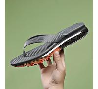 TSRLXYZ UN Pantofole con cuscino d'aria a palmo pieno Sandali firmati Infradito Uomo Scarpe casual for la casa Batacchio di lusso(Grey orange,46)