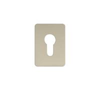 TSS Bocchetta per riparazione cilindro europeo, in alluminio anodizzato, 65 x 47 mm, autoadesivo, con profilo europeo, per serratura e serratura per cilindro europeo, piastra autoadesiva per porta