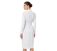 TSSOE Donna Roba Taglia Elastica Roba Lallattamento Camicia Midi Abito Lavoro Infermiere Uniforme Clinica Ospedaliera Carnevale Bianco 3XL
