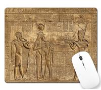 TSSOHU WMJMP2327 - Tappetino per mouse con stampa di murales e geroglifici sull'antico tempio dell'Egitto, base in gomma antiscivolo, tappetino per mouse da gioco per computer, laptop, ufficio, 240 mm