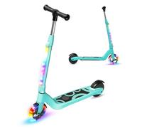 TST - Monopattino elettrico per bambini dai 6 ai 10 anni, con luci LED, monopattino per bambini con 3 livelli di regolazione, scooter elettrico per bambini con ruote da 5,3" e velocità massima 10 km/h