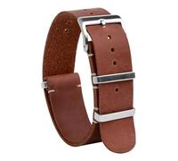 TStrap - Cinturino NATO per orologio in pelle - nero, con sgancio rapido, cinturini per uomo e donna - G10 flessibile militare, sostituibile per smartwatch - 18mm 20mm 22mm 24mm, 18mm