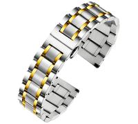 TStrap Cinturino per Orologio in Metallo - Cinturino per Orologio a Sgancio Rapido per Uomo Donna - Bracciale per Orologio Smart in Acciaio Inox - Bracelet de Montre Homme Femme - 12 mm, 16 mm, 18 mm