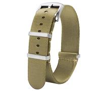 TStrap Nato Cinturino Orologio Nylon - Khaki Sgancio Rapido Cinturini Uomo Donna - Militari Flessibile Tessuto Bracciale di Ricambio con Fibbia - 18mm 20mm 22mm 24mm