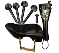 TSTS Accessori per Strumenti Violino Pioli per Violino Cordiera Intarsio Fiore Finetuner Gut Mentoniera con Vite per Staffa (Color : Violin Parts 1)
