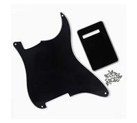 TSTS Black 3Ply Electric Guitar Pickguard Blank Scratch Plate 4 Hole with Back Plate Screws Guitar Parts Custom Professionale Battipenna per Chitarra Elettrica