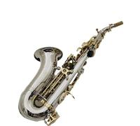 TSTS Kit per Sassofono TrebleSaxophone BB Strumento Musicale in Ottone Argentato con Bocchino con Scatola (Color : Light Yellow)