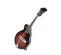 TSTS Mandolini Set Mandolino per Chitarra A 8 Corde A Forma di F Strumento Musicale Tibetano Mandolino A 8 Corde A Forma di F con Scatola in Pelle(Sun Color)