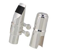 TSTS Set Di Bocchini Per Sax In Plastica Argento/oro 6# Con Legatura A Cappuccio Per Sassofono Contralto Mi Bemolle Parti di ricambio per sassofono