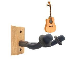 Tsuchiya - Gancio da parete per chitarra, antiscivolo, con base in legno duro, base in legno per ukulele, basso, chitarra acustica, chitarra elettrica