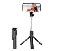 Tsuchiya Treppiede per Telefono - Bastone per Selfie Mini - Photo Pole Rotazione a 360 °, Fotocamera Multi-Mode, Materiale in Lega di Alluminio, Retrattile e Mini Selfie Stick per Telefono Cellulare