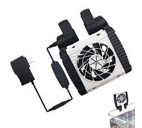 Tsuchiya Ventilatori di raffreddamento per acquari | Ventilatore di raffreddamento ad acqua acquario regolabile a 6 livelli, ventilatore portatile per acquario, per acqua dolce e salata