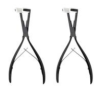 Tsudoku 2 pinze per extension per capelli, in acciaio inox, piatte, pinze, pinze per sigillatura dei capelli