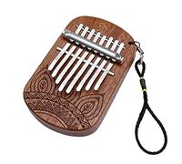 Tsudoku 8 Tasti Kalimba Dito Africano Pollice Piano Mogano Tastiera in Legno Strumento Percussione Regalo Musica per Principiante