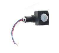 Tsudoku AC85-265V IP65 Sensore di Movimento Interruttore PIR Regolabile Rilevatore Sensore di Movimento Esterno PIR Ultrasottile un LED, 10 Mm Nero