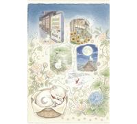Tsuki’s Gentle Days: A Soft Pastel Journal & Picture Book: 122-Page Cream Paper Notebook Featuring 30 Hand-Drawn Pencil Illustrations of a Lunar Kitten