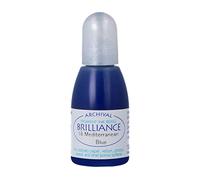 Tsukineko Brilliance Ricarica Inchiostri Re-Inker, Grana di caffè Mediterranean Blue