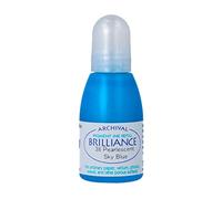 Tsukineko Brilliance Ricarica Inchiostri Re-Inker, Pearlescent Blue Sky