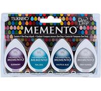 Tsukineko Inchiostri Memento Dew Drop Dye Inkpads 4/Pkg Dolphin Play