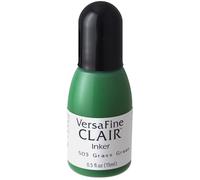 Tsukineko Inchiostro per timbri VersaFine Clair, 15 ml, verde, accessori per tamponi VersaFine Clair, 15 ml