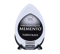 Tsukineko Memento Dew Drop - Tamponi di Inchiostro per timbratura, Nero, Smoking Nero, Piccolo, Traslucido, Impermeabile, archivio, goffratura