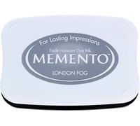 Tsukineko Memento-Tampone di Inchiostro per timbratura, Colore: Grigio, Londra, Grande, a Base d'Acqua, Traslucido, Impermeabile, archivio, goffratura, Carta, Nebbia Lond, Pad Size: 7,6 x 4,7 cm