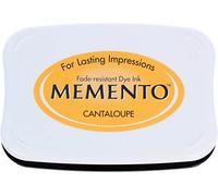 Tsukineko Memento-Tampone di Inchiostro per timbratura, Arancione, Grande, a Base d'Acqua, Traslucido, Impermeabile, archivio, goffratura, Melone Cantalupo, Pad Size: 7,6 x 4,7 cm