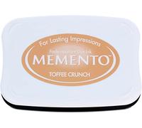 Tsukineko Memento-Tampone di Inchiostro per timbratura, Colore: Giallo, Grande, a Base d'Acqua, Traslucido, Impermeabile, per archiviazione, goffratura, Crunch al Caramello, Pad Size: 7,6 x 4,7 cm