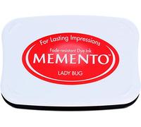 Tsukineko Memento-Tampone di Inchiostro per timbratura, Motivo: Coccinella, Grande, a Base d'Acqua, Traslucido, Impermeabile, archivio, goffratura, Lady Bug, Pad Size: 7,6 x 4,7 cm