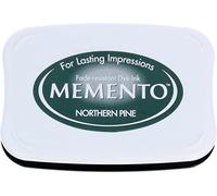 Tsukineko Memento-Tampone di Inchiostro per timbratura, Verde, Settentrionale, Grande, a Base d'Acqua, Traslucido, Impermeabile, per archiviazione, goffratura, Pino Settentrion, pad size: 7,6 x 4,7 cm
